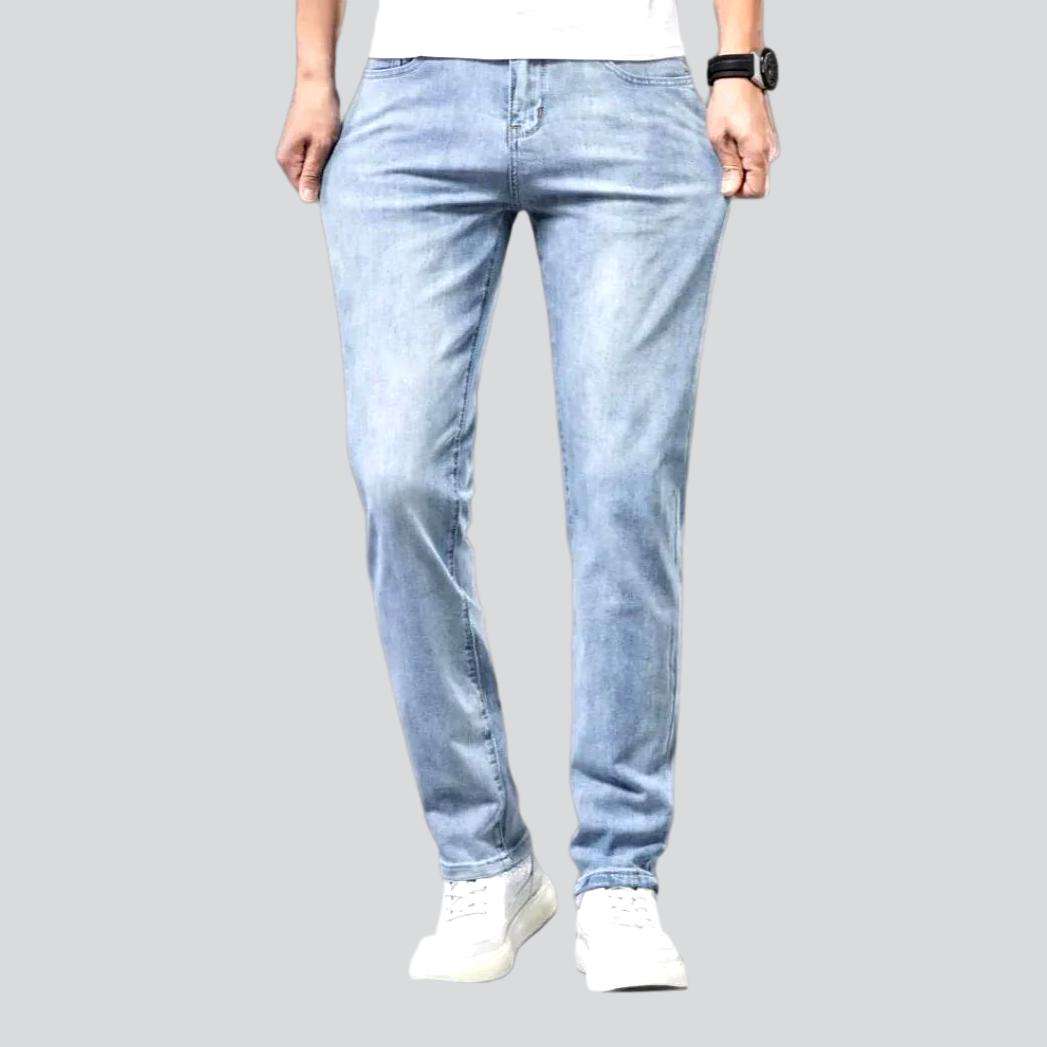 Back pocket embroidery casual jeans