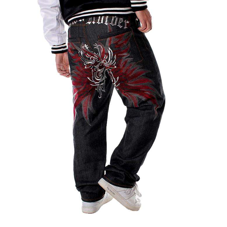 Hip-hop back embroidery men jeans